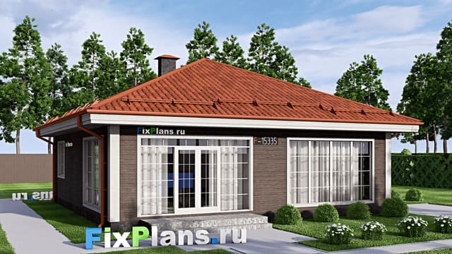 Одноэтажный дом F-15335