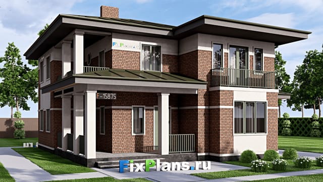 Двухэтажный дом F-15875