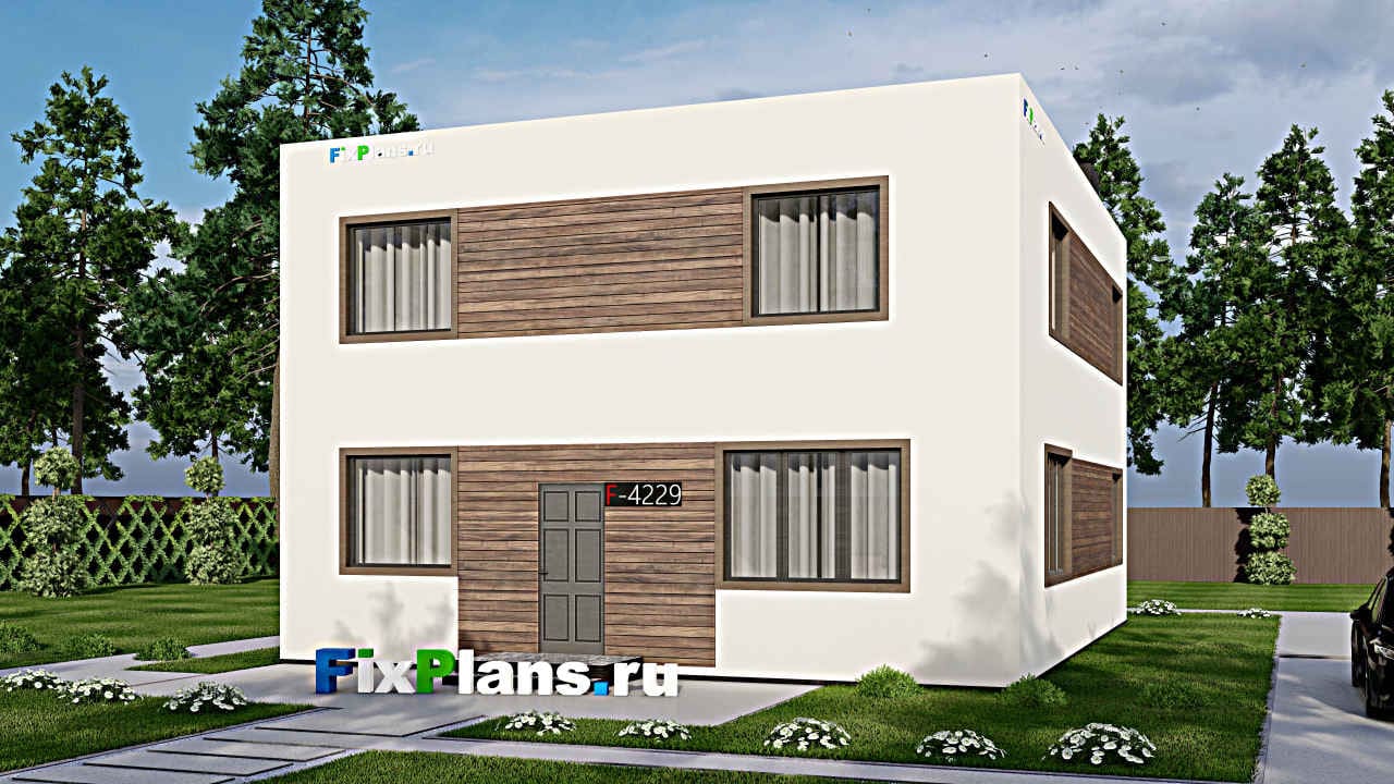 Двухэтажный дом F-4229 — фасад