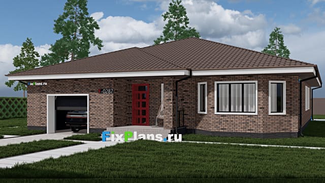 Одноэтажный дом F - 0287